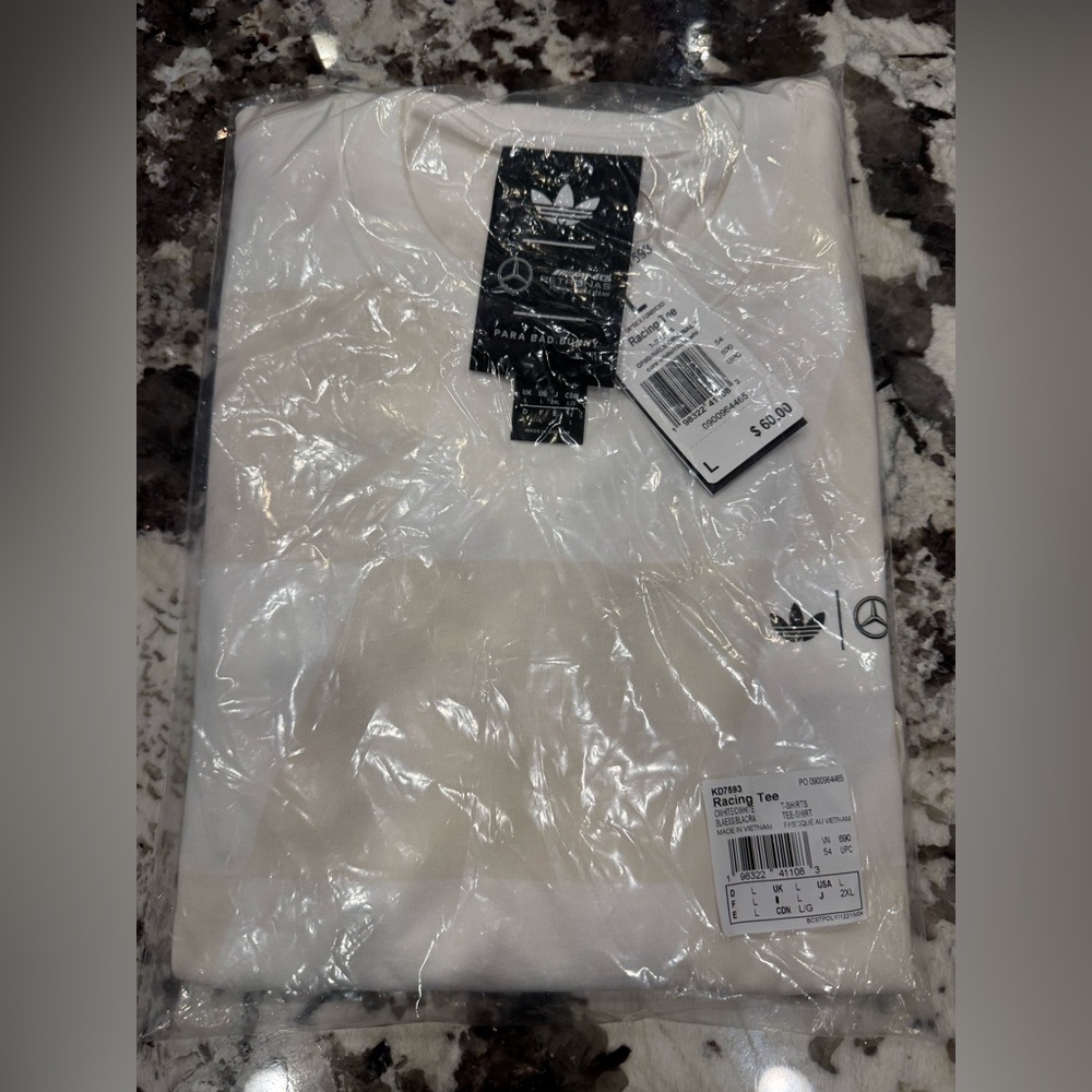 Adidas Bad Bunny AMG Petronas F1 T Shirt White Short Sleeve Tee limited edition